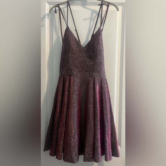 Sparkly Glitter Homecoming Dresses Short Spaghetti Straps Prom Dress Party - Picture 1 of 4